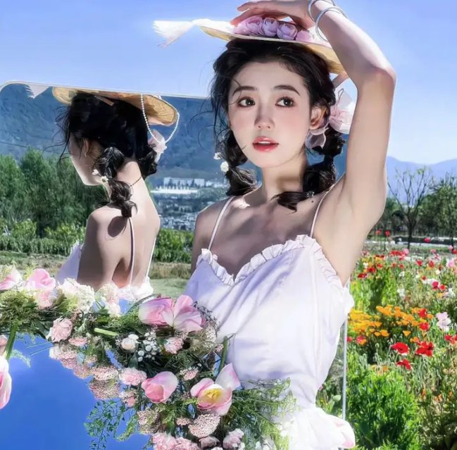 伊塞克湖的猩红色罂粟花